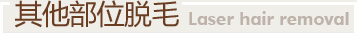 其他部位脱毛